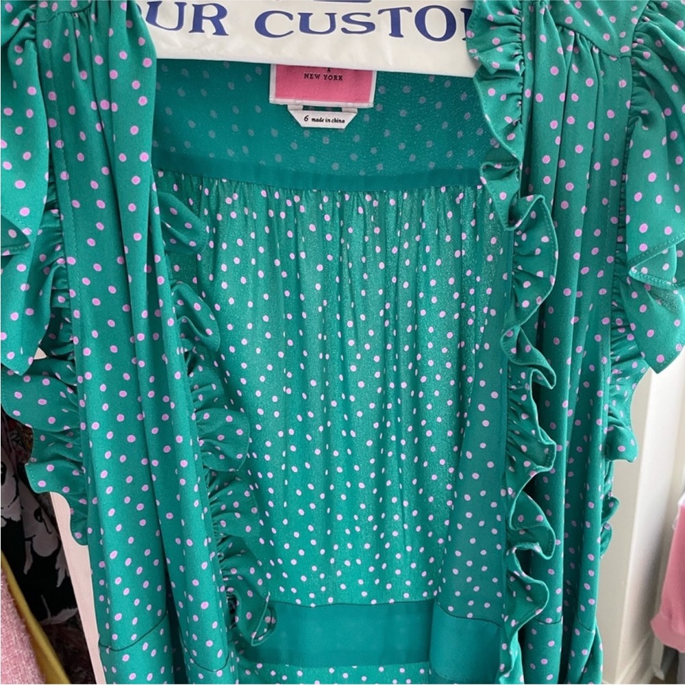 Kate Spade Poolside Dot Wrap Dress Gem